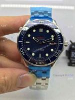 Knockoff Swiss Omega Seamaster watch Blue Dial